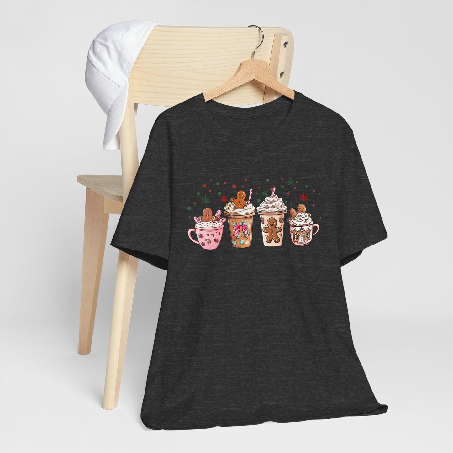 Pink Gingerbread Coffee Christmas T-Shirt