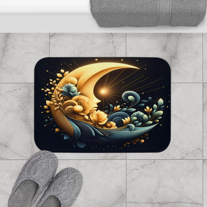 Abstract Floral Bath Mat