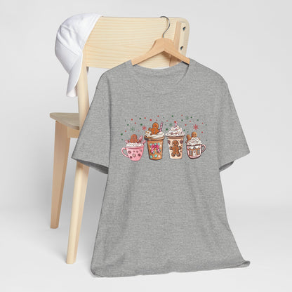 Pink Gingerbread Coffee Christmas T-Shirt