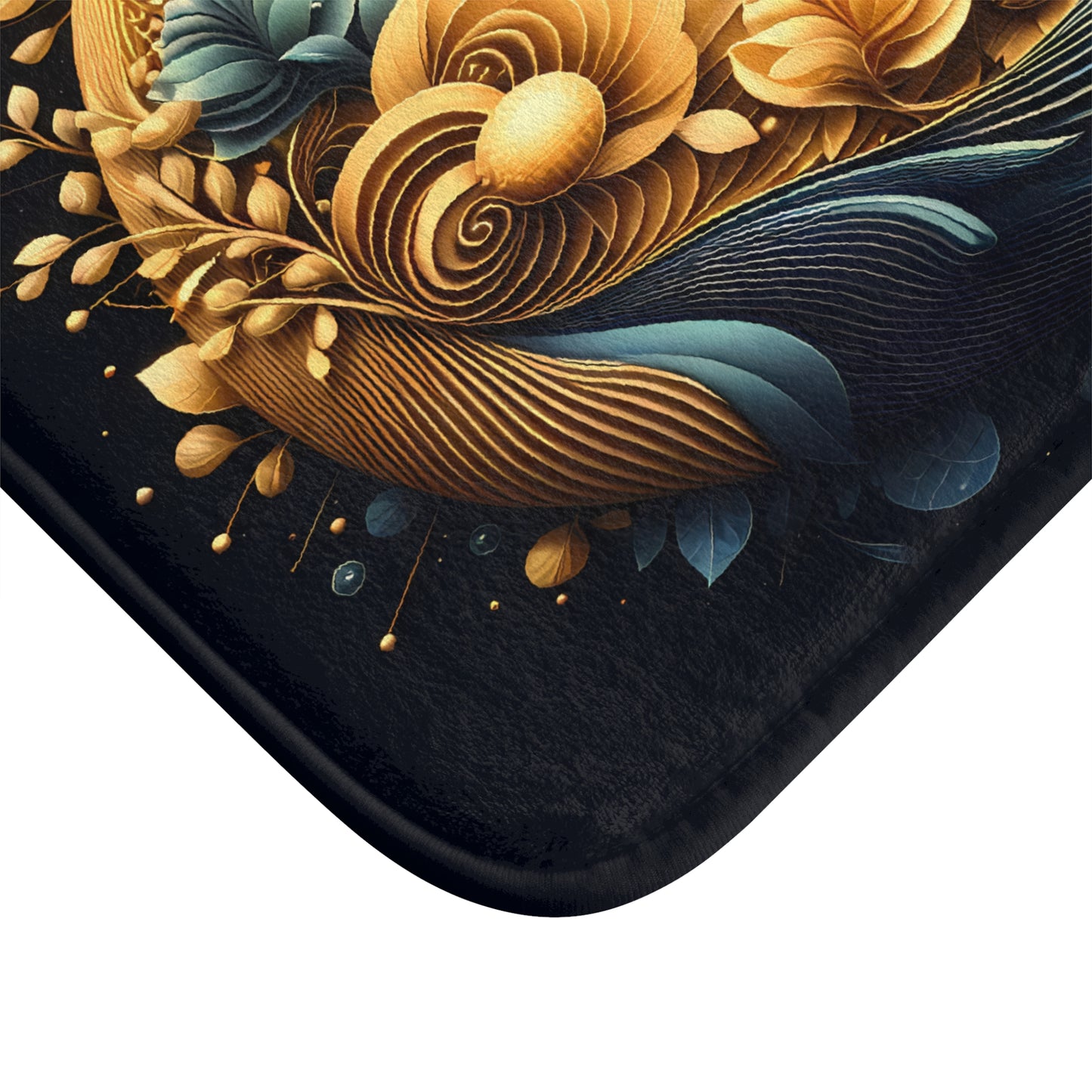 Abstract Floral Bath Mat