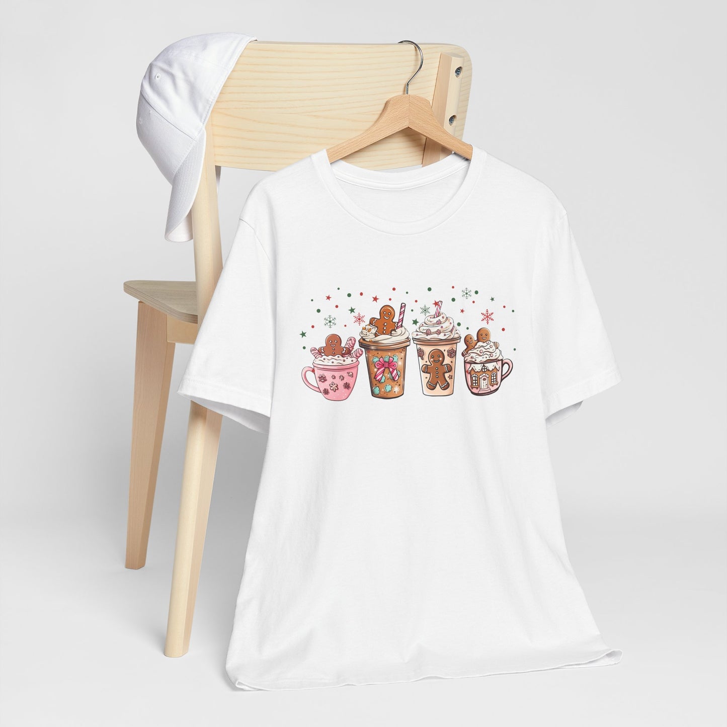 Pink Gingerbread Coffee Christmas T-Shirt