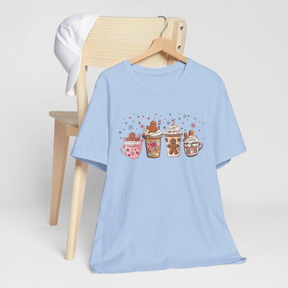 Pink Gingerbread Coffee Christmas T-Shirt